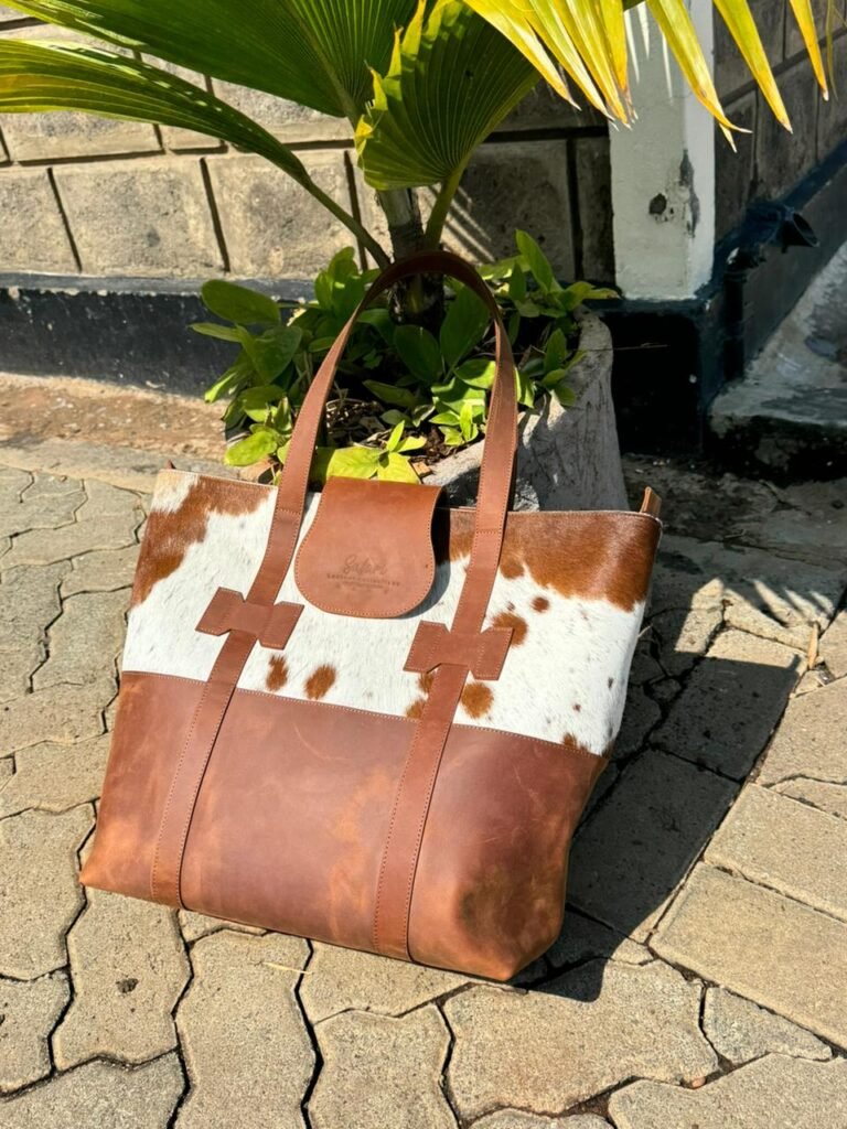 Njeri Leather Tote-Large